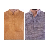 DESHBANDHU DBK - Multi Cotton Mens Regular Kurta ( Pack of 2 ) - None