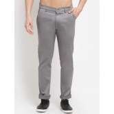 Rodamo  Men Grey Slim Fit Trousers