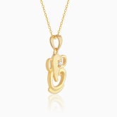 Golden Ganpati Pendant With Link Chain