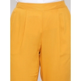 Oxolloxo Women Yellow Regular Fit Solid Trousers