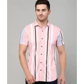 Men Regular Fit Striped Spread Collar Casual Shirt