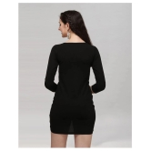 Selvia Cotton Lycra Black Bodycon Dress - - None