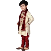 Qitty Boys Festive & Party, Wedding Sherwani and Churidar Set - None