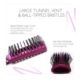 Majestique 2Pcs Professional Round Brush For Blow Drying And Vent Blow Brush Medium (Purple/ Black)