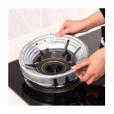 HINGOL Gas Stove Stand Round Burner Stand, Glass top Gas Saver Jail Home Stove Fire & Windproof Energy Saving Stand