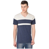 Glito - Navy Cotton Blend Regular Fit Mens T-Shirt ( Pack of 1 ) - None