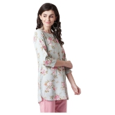 Tissu Green Rayon Straight Kurti - M