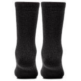 Kids Plain Woolen Crew Socks- Pack of 2 Black 9 - 12 Years