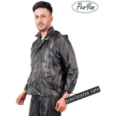 Penyan™ Mens and Womens Waterproof Solid Rain Wear Suit/Rain Coat with Tapping on Joints (Black, Free Size) - Freesize