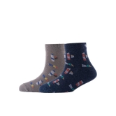 Pack Of 2 Patterned Cotton Ankle Length Socks