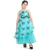 Toy Balloon Kids Green Net Girls Fit And Flare Dress ( Pack of 1 ) - None