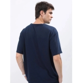 Ketch Polyester Oversized Fit Solid Half Sleeves Mens T-Shirt - Navy Blue ( Pack of 1 ) - None