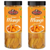 YUM YUM Dried Mango Sliced 600 g (Pack of 4 - 150 g Jar Each) Mango Fruits