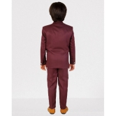 DKGF Fashion Boys Polyester Suit ( Pack of 1 , Maroon ) - None