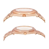 acnos Rose Gold Stainless Steel Analog Couples Watch