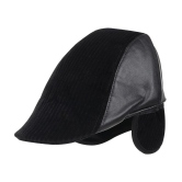 Zacharias Black Cotton Blend Mens Cap ( Pack of 1 ) - Black