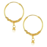 VIVASTRI Golden Bali Earrings ( Pack of 1 ) - Golden