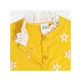 Miniklub Baby Girls Round Neck Full Sleeve Knit Sweater (Yellow Color) - None