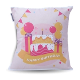 Ros - Pink Polyester Gifting Quotes Cushion