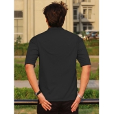 clafoutis Cotton Blend Regular Fit Solids Half Sleeves Mens Casual Shirt - Black ( Pack of 1 ) - None