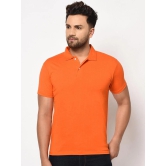 Cotton Blend Solid Half Sleeves Polo T-Shirt-L-40