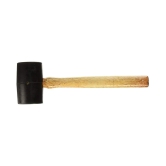 DIY Crafts Jewelers Hammer Black Rubber Mallet with Wooden Handle Rubber Mallet Do it Your Self Tools. (1 Pack)