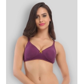 Clovia Pack of 1 Cotton Non Padded Womens Everyday Bra ( Purple ) - 34C