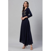 JC4U - Viscose Navy Womens A- line Dress ( Pack of 1 ) - None