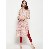 Antaran - White Cotton Womens Straight Kurti ( Pack of 1 ) - None