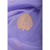 Lavender and Red Pure Organza Saree - Gorgeous Banarasi Kora Silk Saree  with Sona Rupa Kadhuwa motifs | SILK MARK CERTIFIED