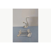 Swan Designer Stand-Fork / Silver