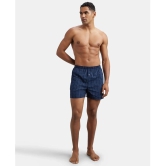 Jockey 8222 Men Super Combed Cotton Woven Checkered Inner Boxers - Grey & Navy (Pack of 2) - None