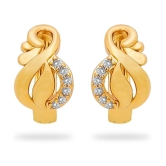 LUV FASHION Golden Huggies Earrings ( Pack of 1 ) - Golden