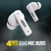 UBON BT-25 Quad Mic Buds 4 Noise Cancelling Microphones Upto 30 Hours Playtime 400 Hours Standby Time Touch Control TWS Earbuds with Silicone Cover