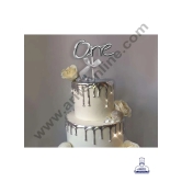 CAKE DECOR™ Plastic One Number Cake Topper - 1 Piece-Silver