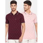 UNIBERRY - Maroon Cotton Blend Regular Fit Mens Polo T Shirt ( Pack of 2 ) - None