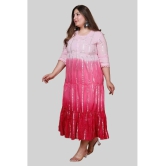 miravan - Pink Cotton Womens Anarkali Kurti ( Pack of 1 ) - None