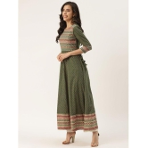 Kbz - Green Cotton Blend Women's Anarkali Kurti ( Pack of 1 ) - None