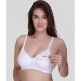 Zourt - White Cotton Solid Women's Maternity Bra ( Pack of 1 ) - 30B