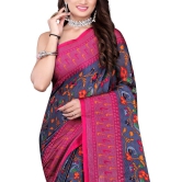 LEELAVATI - Grey Chiffon Saree With Blouse Piece ( Pack of 1 ) - Grey