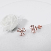 Rose Gold Mini Windmill Earrings