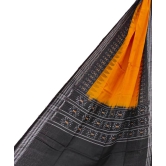 Yellow Black Sambalpuri Handwoven Single Ikat Cotton Dupatta