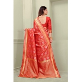 ofline selection - Red Silk Saree With Blouse Piece (Pack of 1) - Red