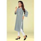 Kapadia - Grey Rayon Womens Straight Kurti ( Pack of 1 ) - None