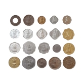 British India & Republic India All Different 20 Coins 1 Pice to 50 Paise Set in Beautiful Coin Wallet / Album,,,Collectible