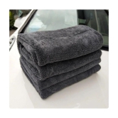 HOMETALES - Grey 1200 GSM Microfiber Cloth For Automobile ( Pack of 3 )