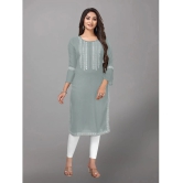 Kapadia - Grey Rayon Womens Straight Kurti ( Pack of 1 ) - None