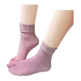 PENYAN Womens Multicolor Fur Solid Combo Ankle Length Socks ( Pack of 5 ) - None