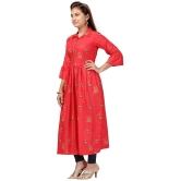 Aarika Red Cotton Girls Kurti ( Pack of 1 ) - None