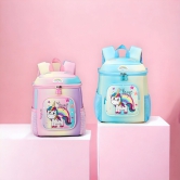 3D Unicorn Star Print Kids Backpack-Blue